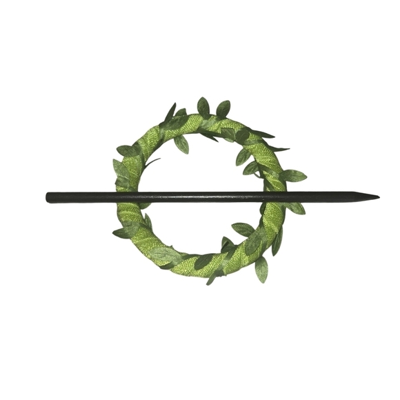 Ivy Green Hair Accessory Dread Loc Wood Ring Thick Hair Tie Forest Nature - Picture 2 of 4